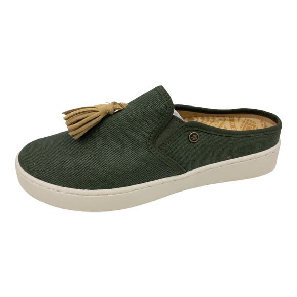 New Spenco Women's Hunter Green Mule Celine Canvas Tassel Accent Slides 8 - Picture 2 of 12